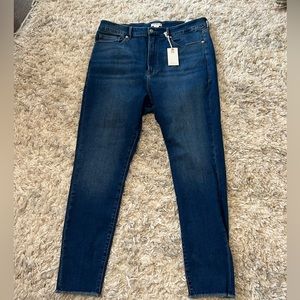Good American jeans with frayed edge